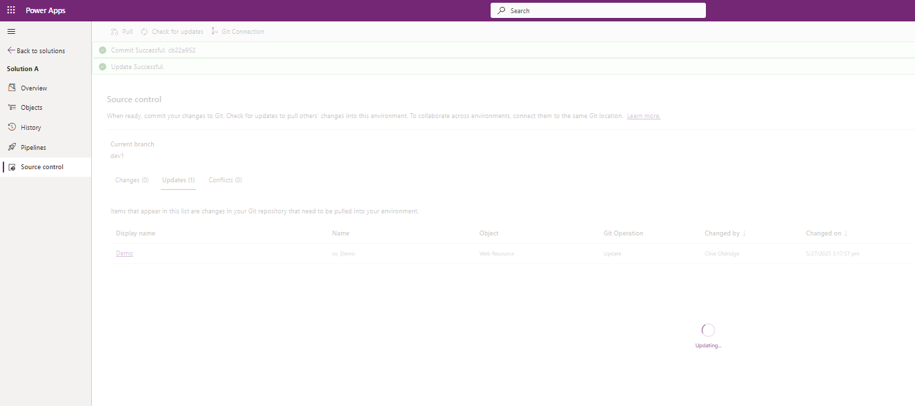 Git Pull in Power Platform