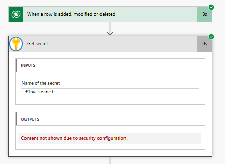 Secure outputs enabled